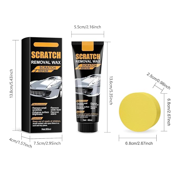 🚗 CAR SCRATCH REMOVER WAX 120G × 2 – BUY 1 GET 1 FREE